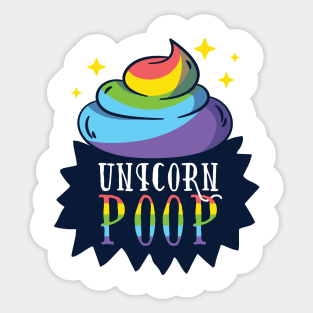 Unicorn Poop Design Sticker